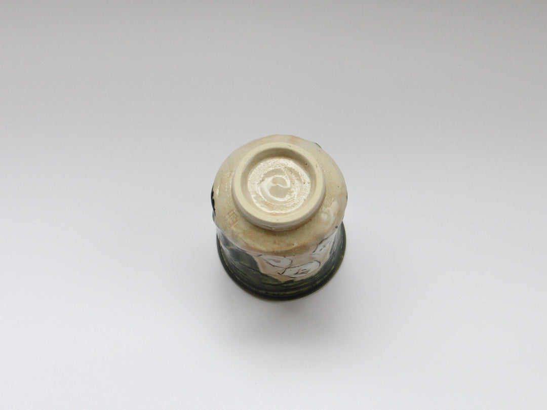 Oribe White Square Pattern Teacup (Large) - Crafted By Shinji Akane