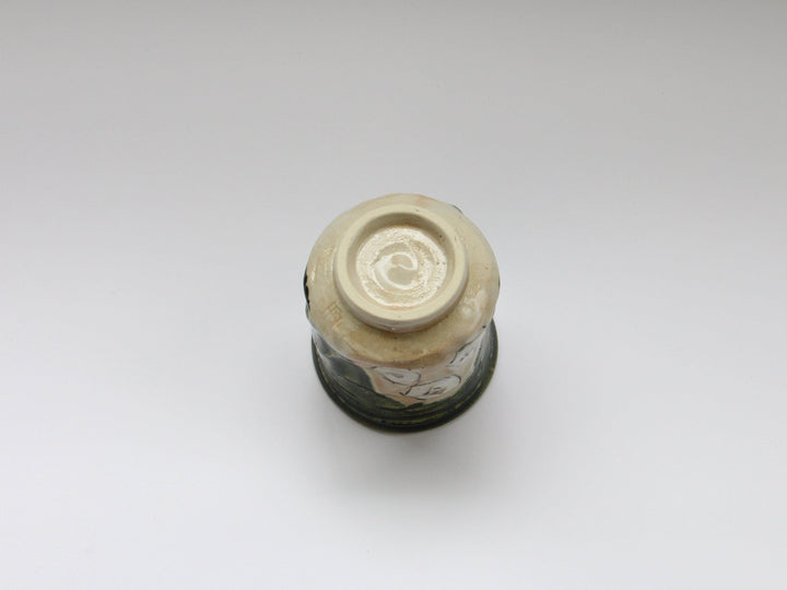 Oribe White Square Pattern Teacup (Large) - Crafted By Shinji Akane