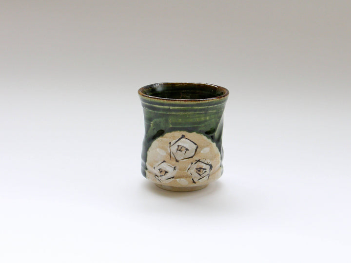 Oribe White Square Pattern Teacup (Small) - Crafted By Shinji Akane