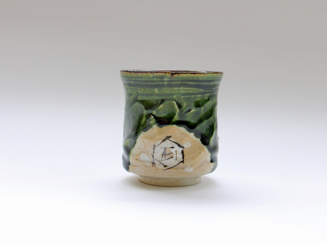 Oribe White Square Pattern Teacup (Small) - Crafted By Shinji Akane