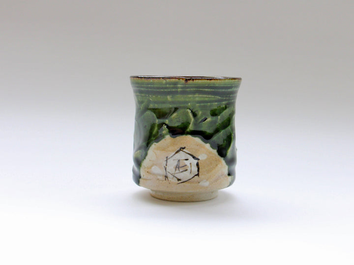 Oribe White Square Pattern Teacup (Small) - Crafted By Shinji Akane