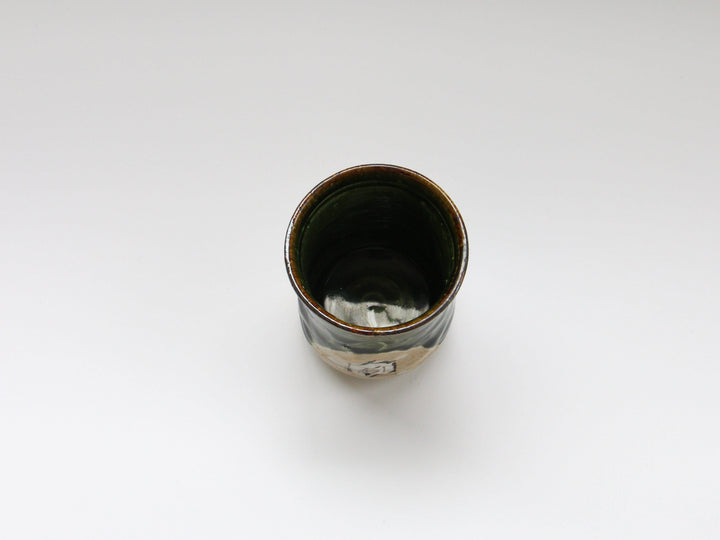 Oribe White Square Pattern Teacup (Small) - Crafted By Shinji Akane