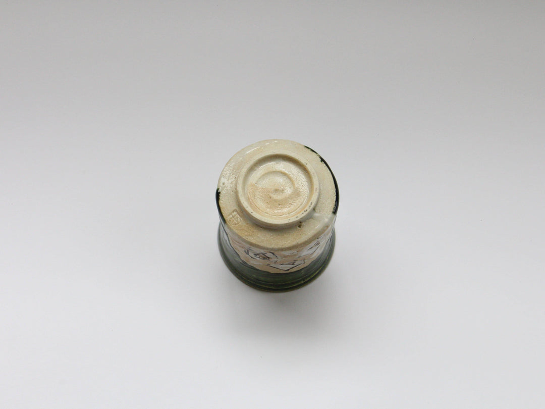 Oribe White Square Pattern Teacup (Small) - Crafted By Shinji Akane