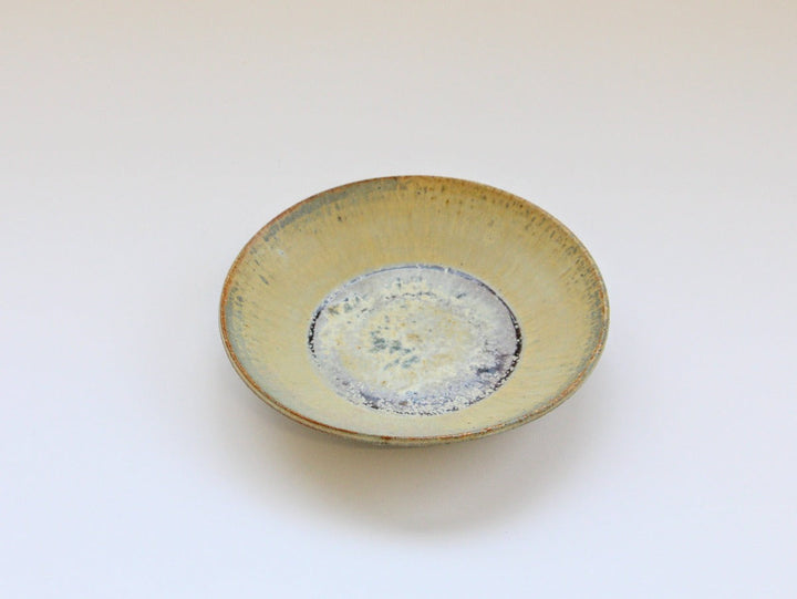 White Matte Ash Glazed Flat Bowl Small - Crafted By Kazuhito Yamamoto