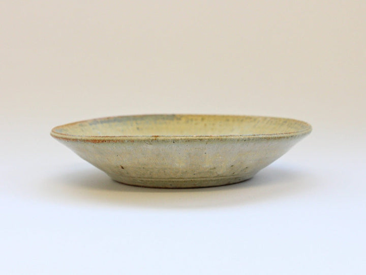 White Matte Ash Glazed Flat Bowl Small - Crafted By Kazuhito Yamamoto