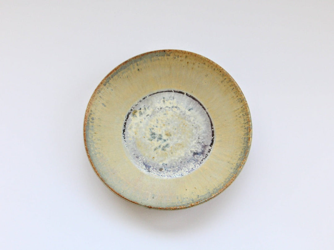 White Matte Ash Glazed Flat Bowl Small - Crafted By Kazuhito Yamamoto