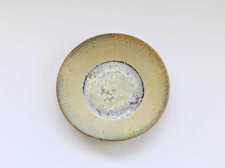 White Matte Ash Glazed Flat Bowl Small - Crafted By Kazuhito Yamamoto