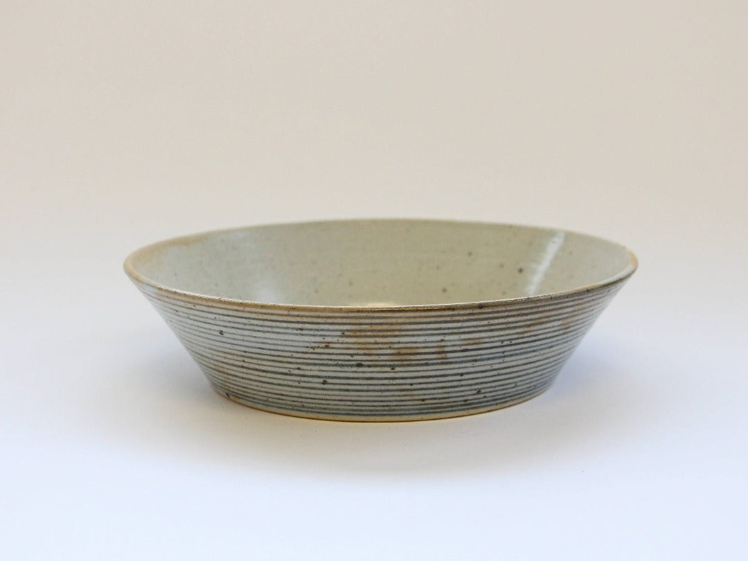 Cobalt Stripe 7-Sun Flat Bowl - Crafted By Shinji Akane