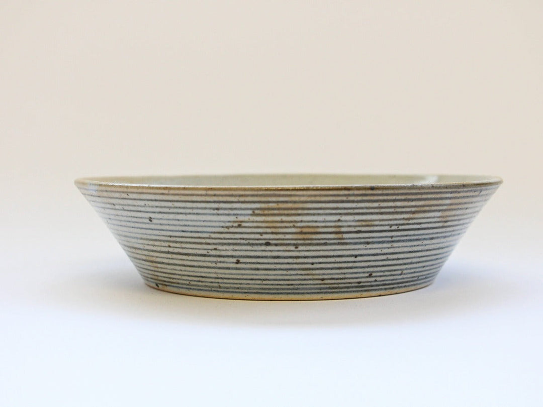 Cobalt Stripe 7-Sun Flat Bowl - Crafted By Shinji Akane