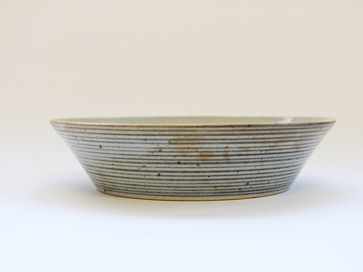 Cobalt Stripe 7-Sun Flat Bowl - Crafted By Shinji Akane