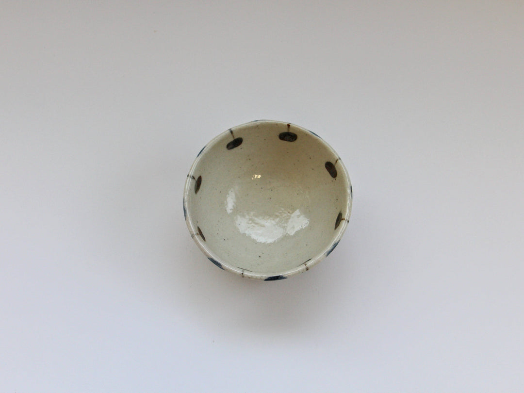 Oribe Turnip Pattern Rice Bowl - Crafted By Renji Nakagaki