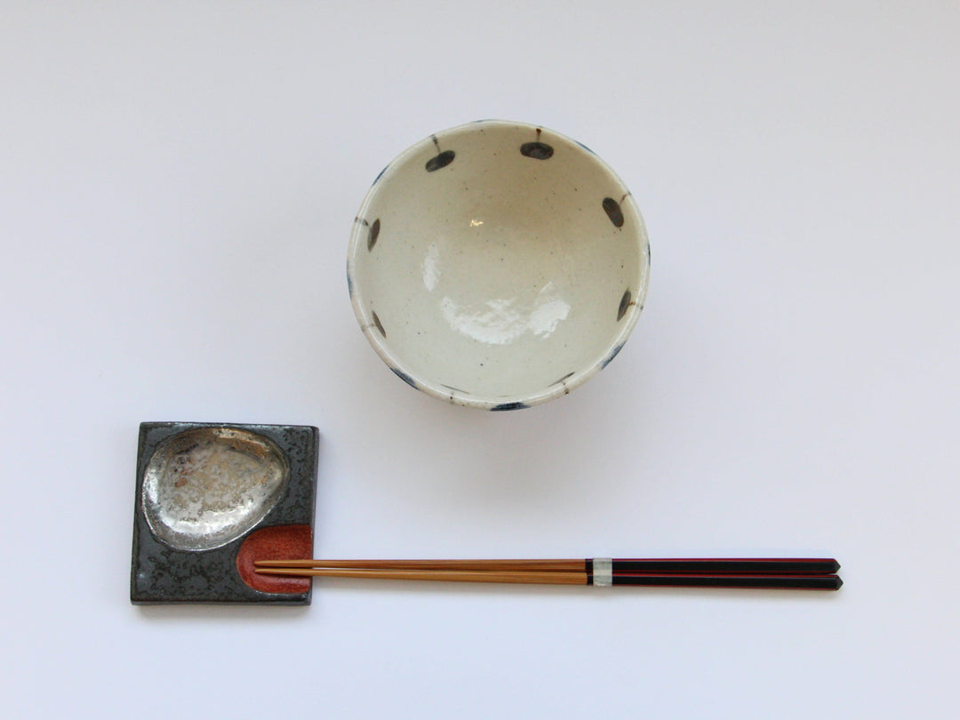 Oribe Turnip Pattern Rice Bowl - Crafted By Renji Nakagaki
