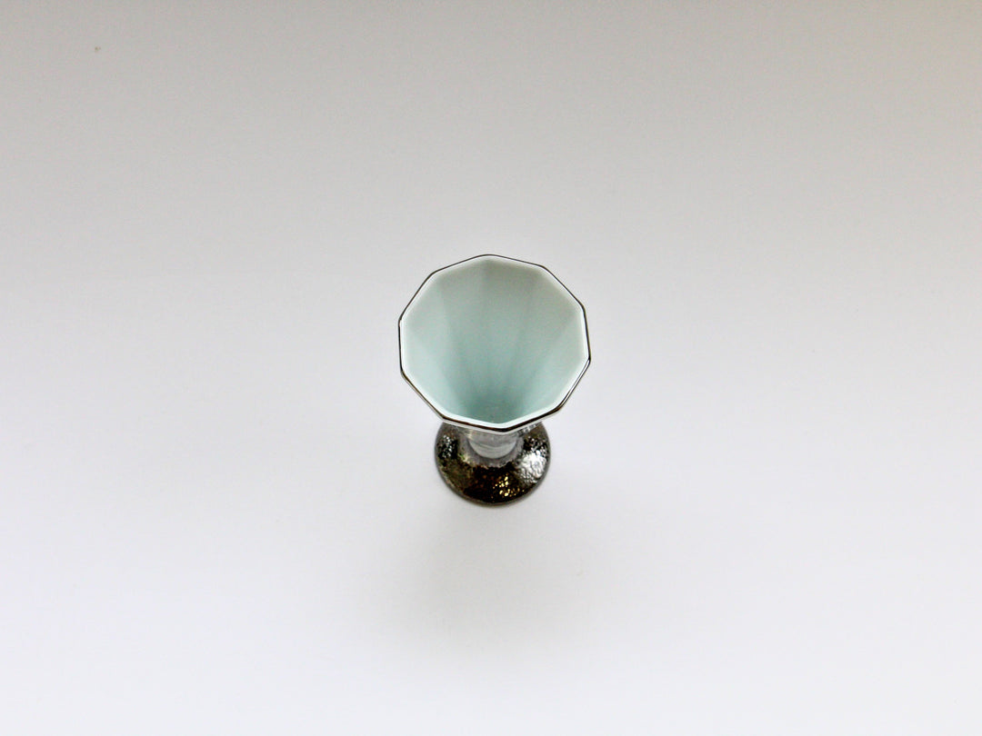 Octagonal Aperitif Cup with Silver Glaze - Crafted By Seitoen