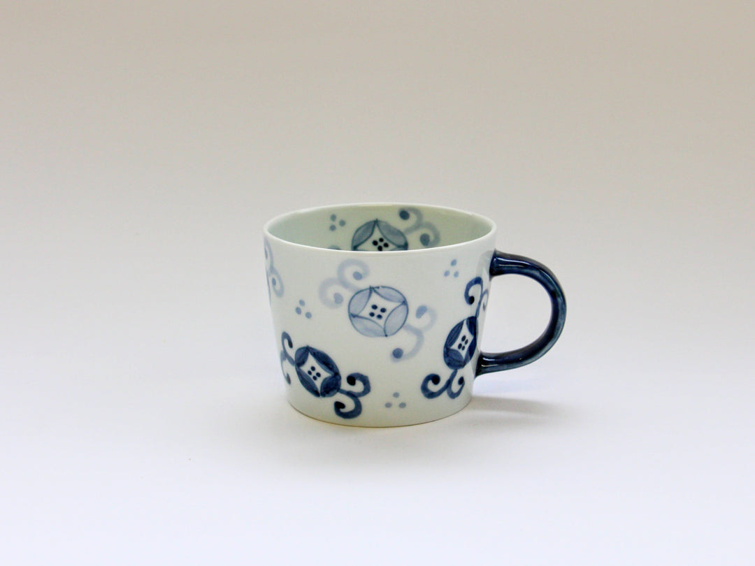 Pattern Café Mug (Blue) - Crafted By Ippo Kiln