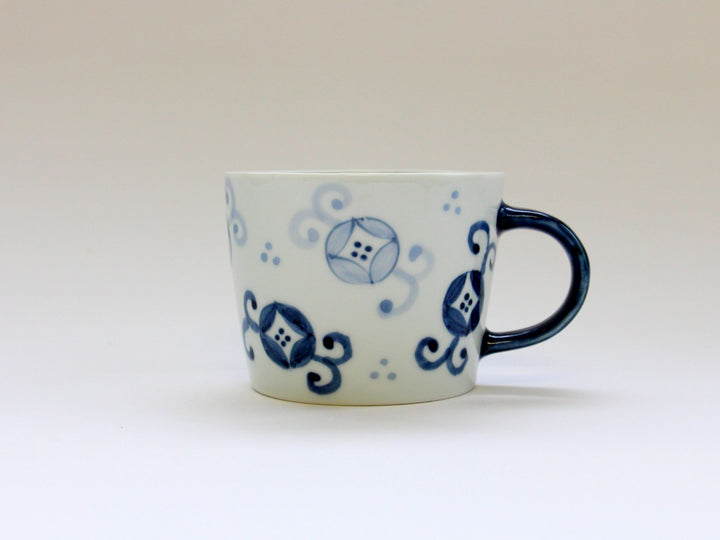 Pattern Café Mug (Blue) - Crafted By Ippo Kiln