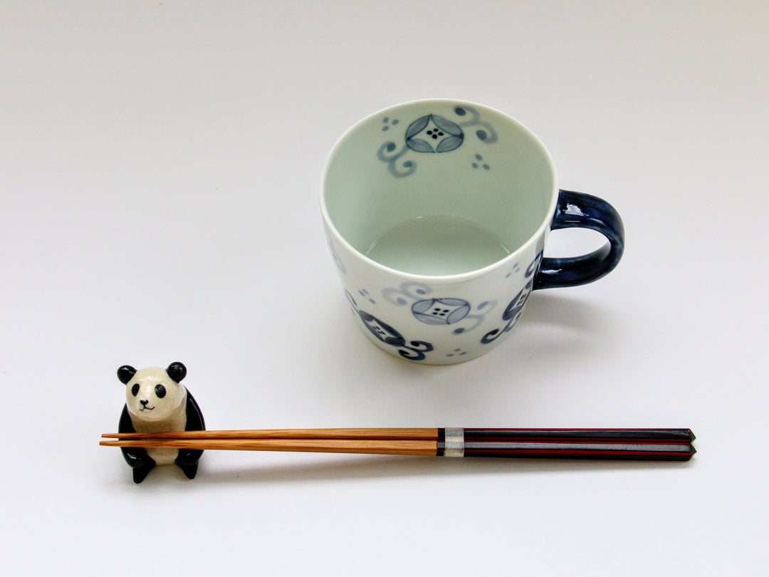 Pattern Café Mug (Blue) - Crafted By Ippo Kiln