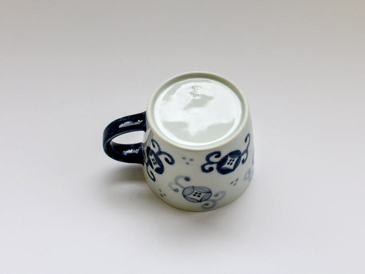 Pattern Café Mug (Blue) - Crafted By Ippo Kiln