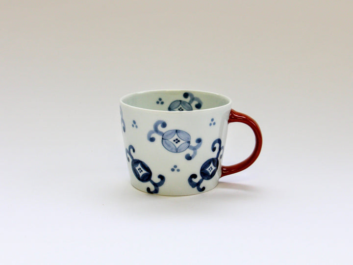 Pattern Café Mug (Red) - Crafted By Ippo Kiln