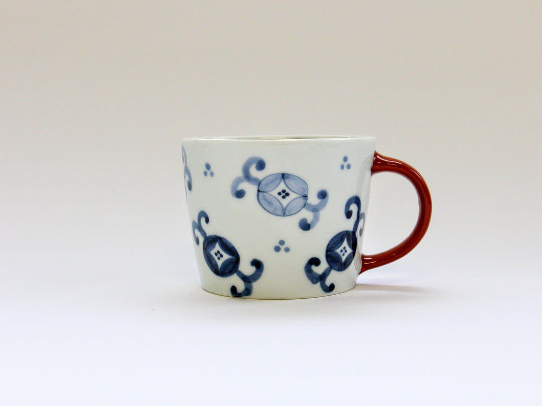 Pattern Café Mug (Red) - Crafted By Ippo Kiln