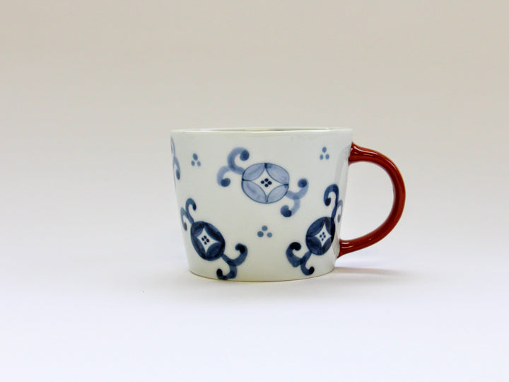 Pattern Café Mug (Red) - Crafted By Ippo Kiln