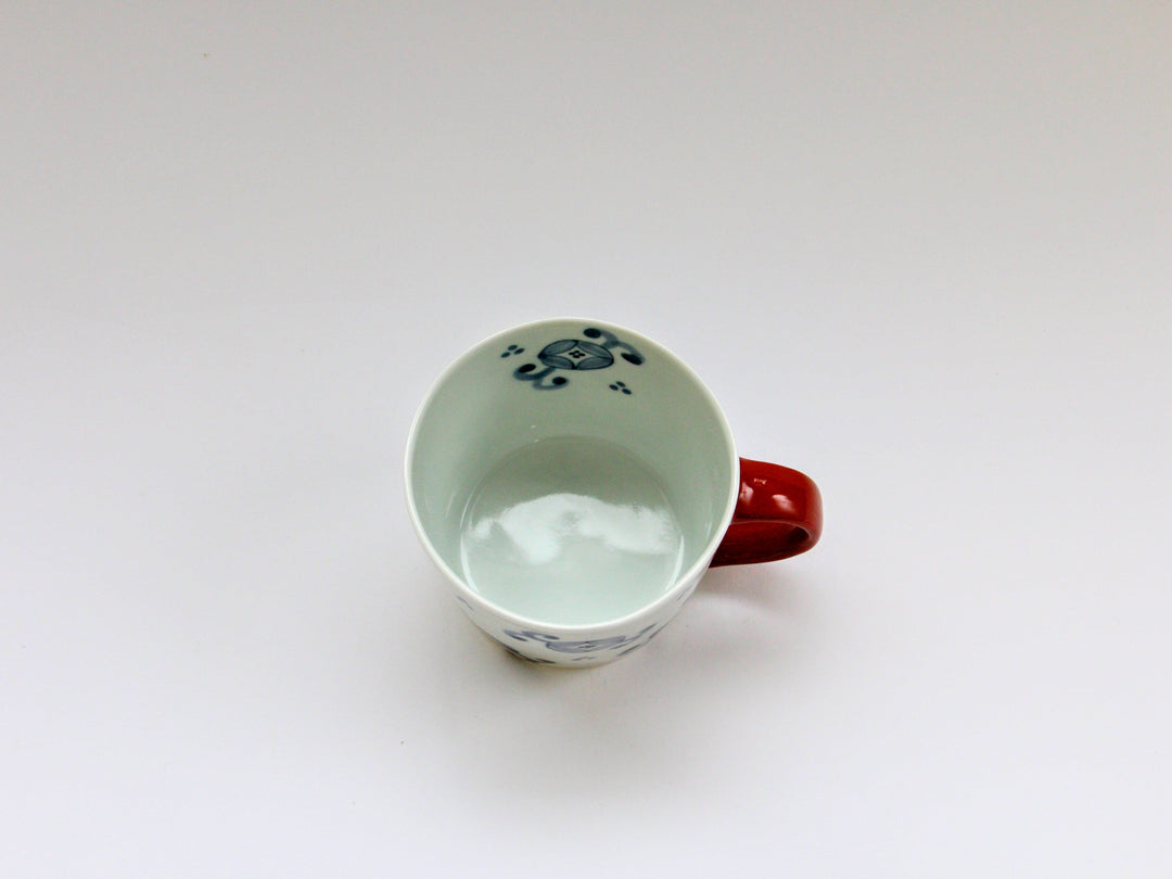 Pattern Café Mug (Red) - Crafted By Ippo Kiln