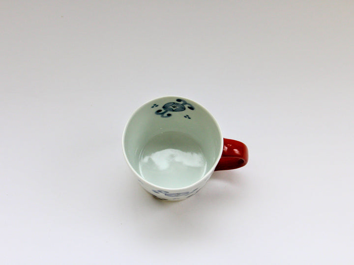 Pattern Café Mug (Red) - Crafted By Ippo Kiln