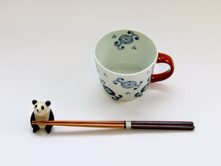 Pattern Café Mug (Red) - Crafted By Ippo Kiln