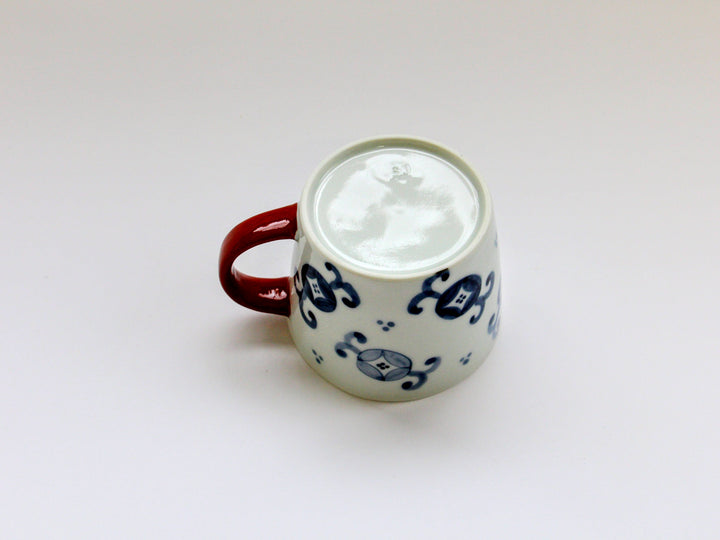 Pattern Café Mug (Red) - Crafted By Ippo Kiln