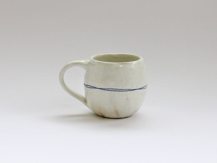 Cobalt Line Egg Mug - Crafted By Furutani Pottery