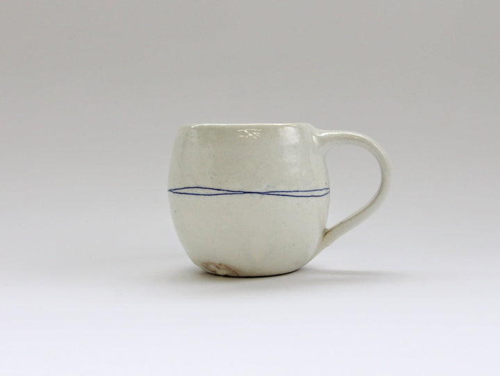 Cobalt Line Egg Mug - Crafted By Furutani Pottery