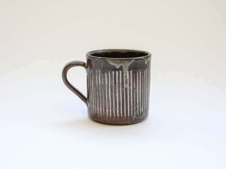 Baked Inlaid Tokusa Mug - Crafted By Shotoen