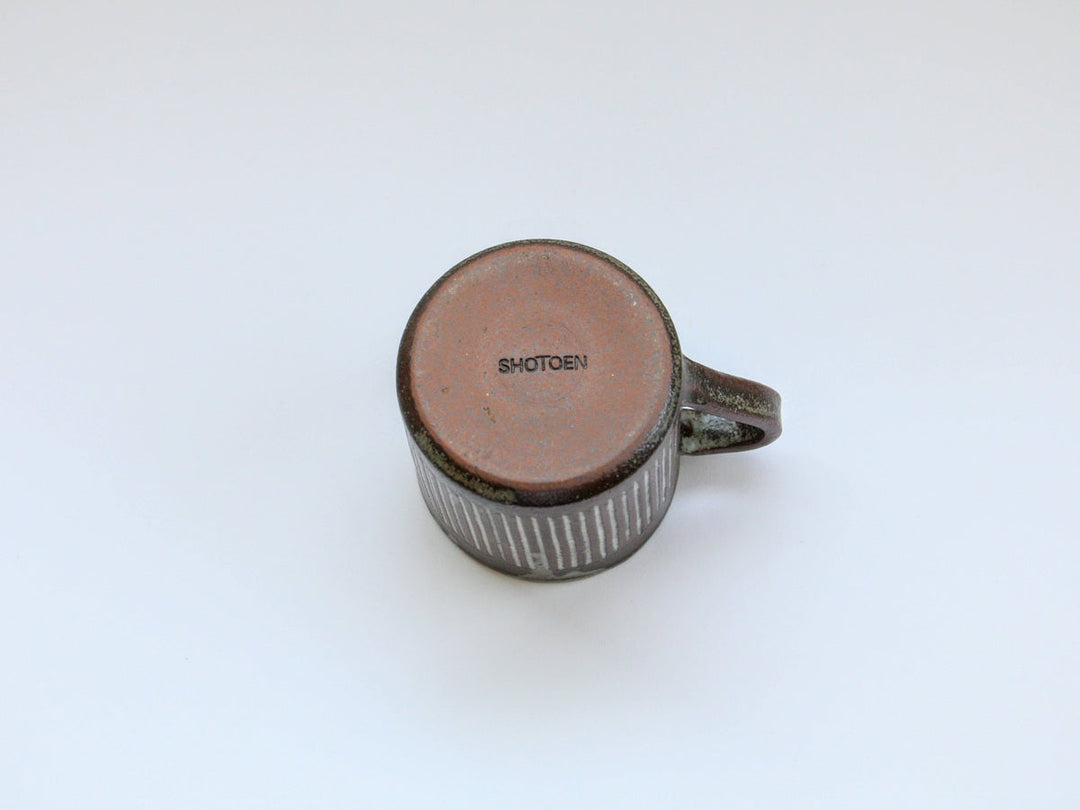 Baked Inlaid Tokusa Mug - Crafted By Shotoen