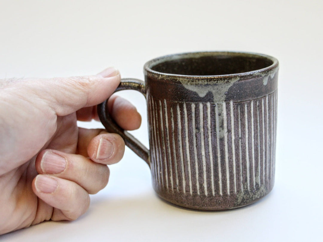 Baked Inlaid Tokusa Mug - Crafted By Shotoen