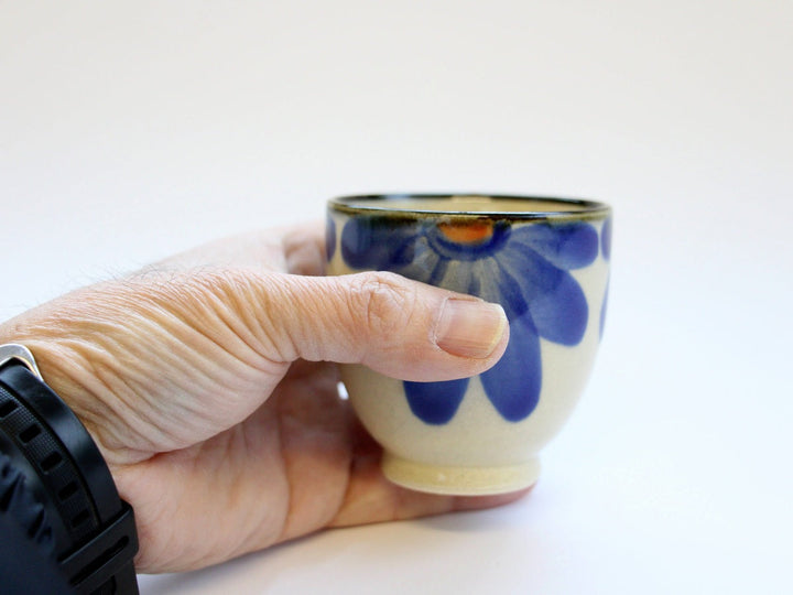 Indigo Flower Cup (Blue) - Crafted By Choju-ro Kiln