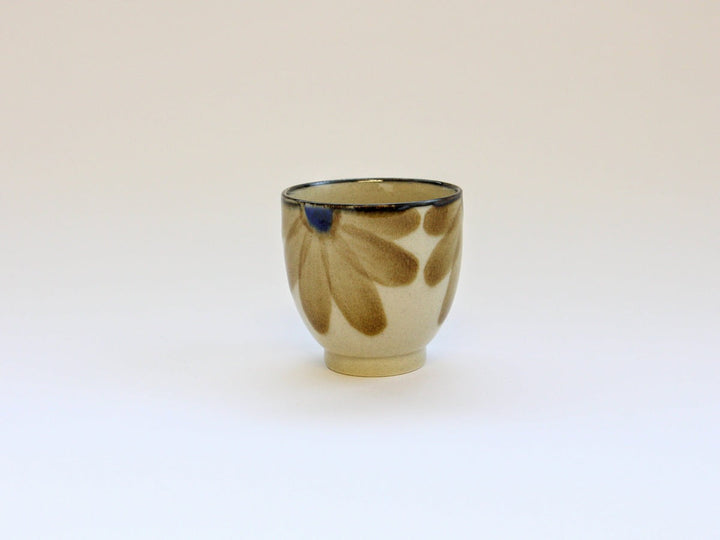 Indigo Flower Cup (Brown) - Crafted By Choju-ro Kiln