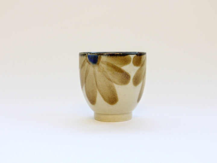 Indigo Flower Cup (Brown) - Crafted By Choju-ro Kiln