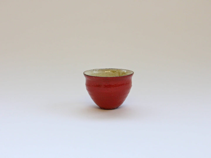 Slip-Decorated Sake Cup (Red) - Crafted By Takuya Ohara