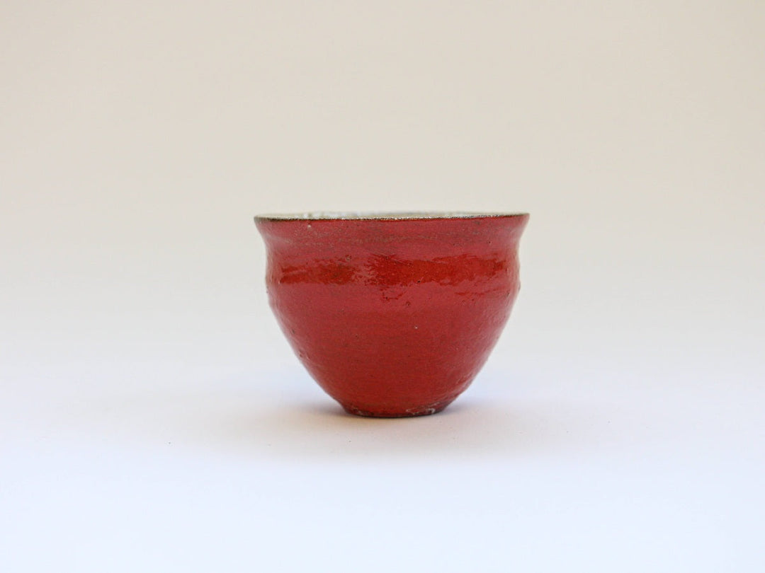 Slip-Decorated Sake Cup (Red) - Crafted By Takuya Ohara