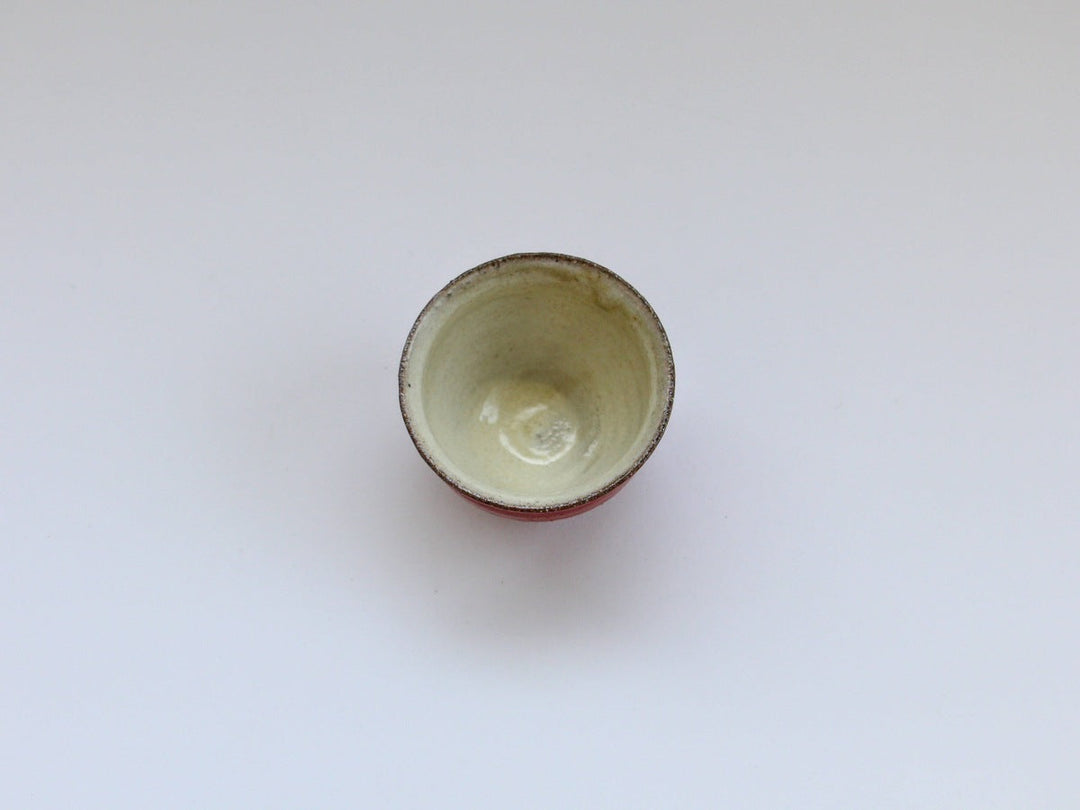 Slip-Decorated Sake Cup (Red) - Crafted By Takuya Ohara