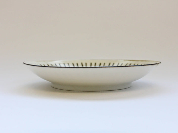 White Porcelain Tokusa 7-Sun Plate - Crafted By Tetsuya Kobayashi