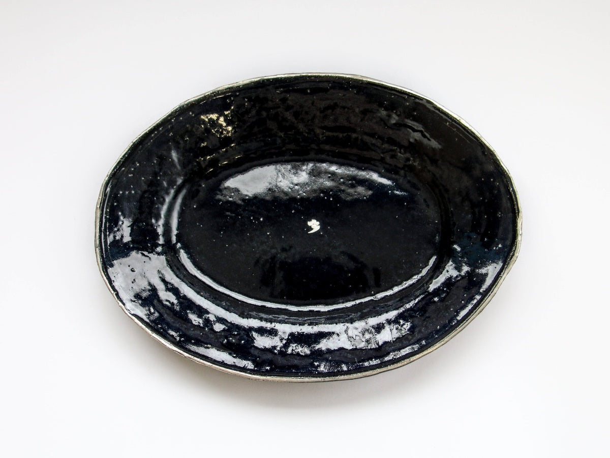 Black Ceramic Dinnerware Set with Modern Dinner Plates