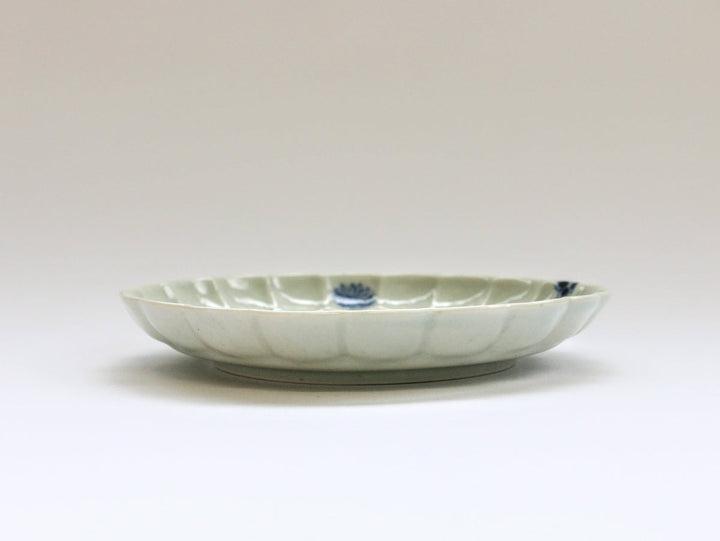 Chrysanthemum 5-Sun Plate Blue and White Small Flower Chirashi Richo - Crafted By Koyo Kiln