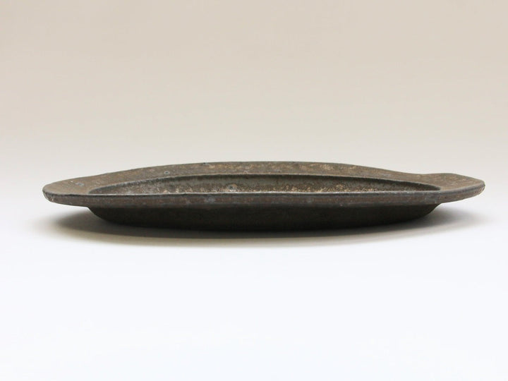 Antique Gold Rim Oval Plate (L) - Crafted By Takuya Ohara