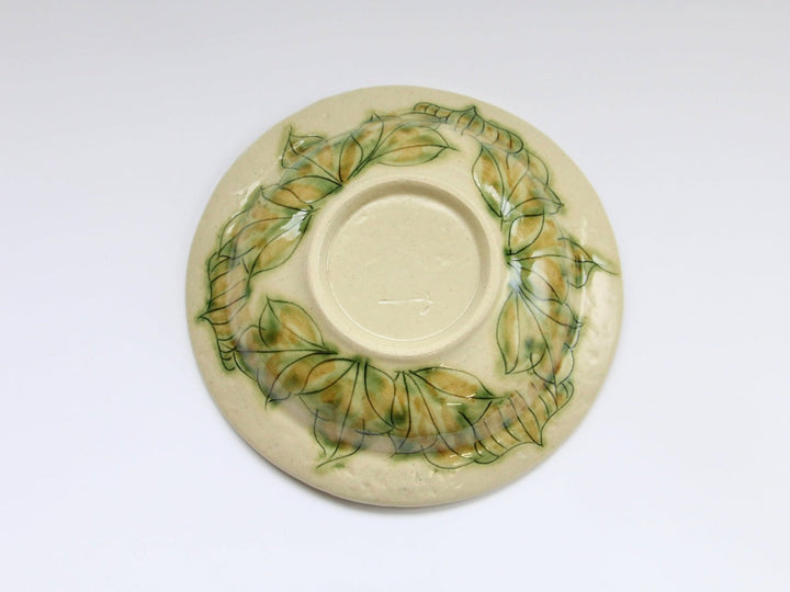 Peony Rim Deep Plate (Green) - Crafted By Yoshihira Kato