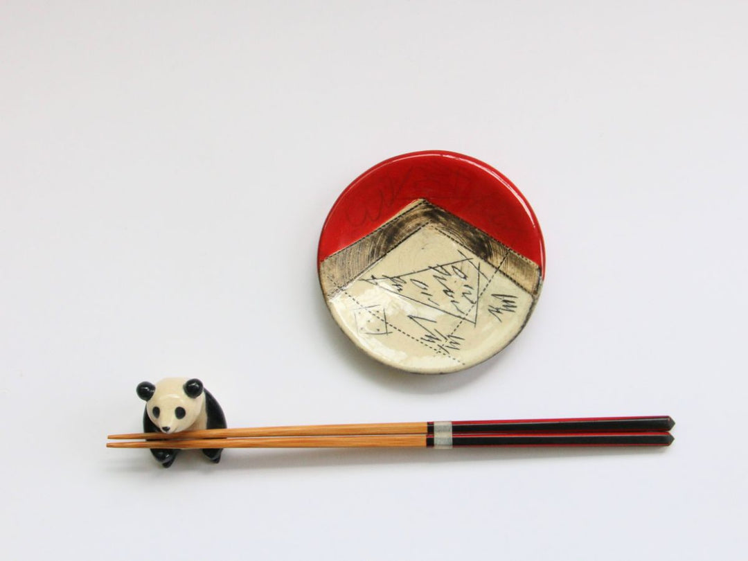 Hand Salt Plate Red — Hand-Glazed Japanese Pottery by Kakurin Kiln