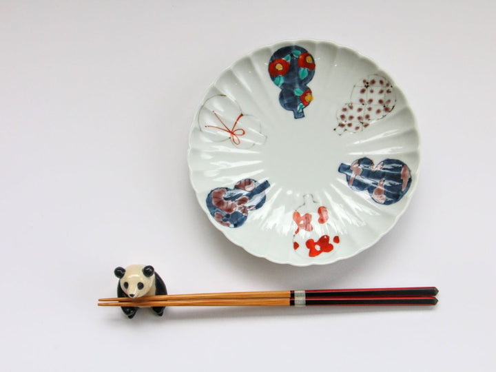 Imari Gourd Flower Plate - Crafted By Tokushichi Kiln