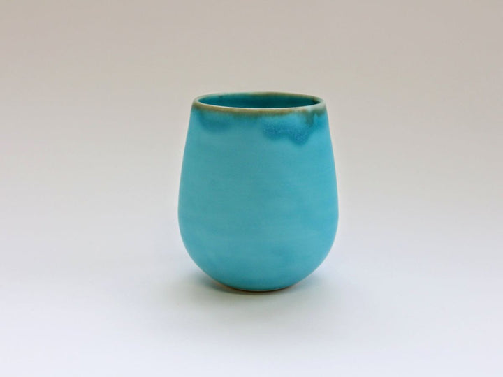 Turquoise Blue Wine Cup Small — Hand-Glazed Japanese Pottery by Chojuro Kiln