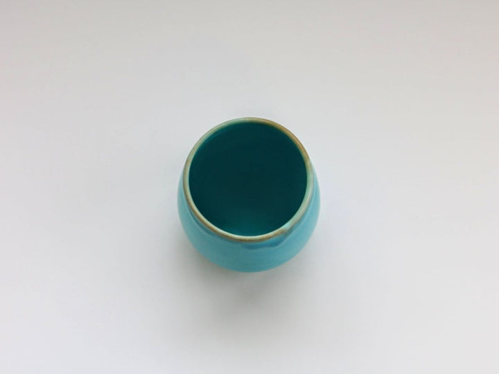 Turquoise Blue Wine Cup Small — Hand-Glazed Japanese Pottery by Chojuro Kiln