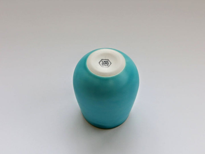 Turquoise Blue Wine Cup Small — Hand-Glazed Japanese Pottery by Chojuro Kiln