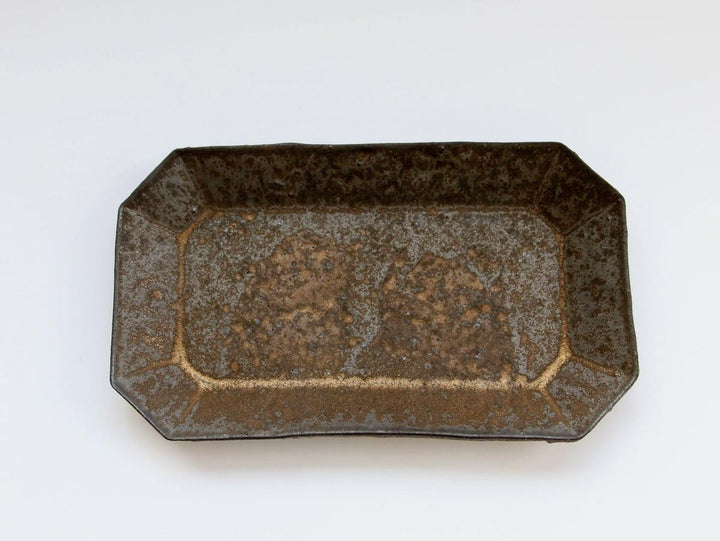 Antique Gold Octagonal Rectangular Plate (Medium) - Crafted By Takuya Ohara